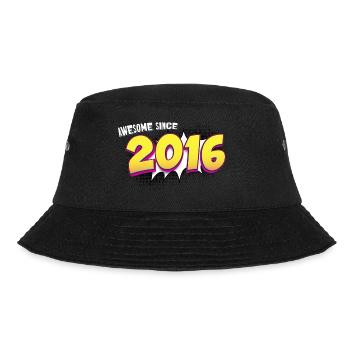 Retro 7th birthday in Pop Art Comic Book Style - Bucket Hat - black - Front - Lela (165cm)
