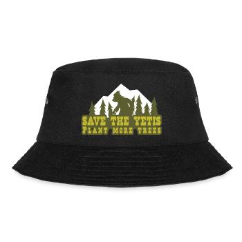 Save the Yetis, Plant more Trees Vert 2 - Bucket Hat - black - Front - Lela (165cm)