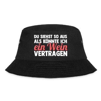 Ich Mit Dir Du Mit Mir Wir Mit Wein - Bucket Hat - Schwarz - Vorne - Lela (165cm)