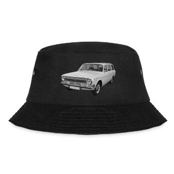 Pkw GAZ M 24-02 Wolga Kombi Sowjetunion Oldtimer - Bucket Hat - Schwarz - Vorne - Lela (165cm)