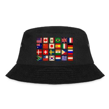 Drapeaux internationaux du monde - Drapeaux des pays - Bob - noir - Devant - Lela (165cm)