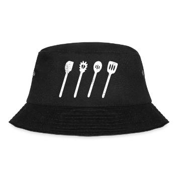 Kochlöffel Set Zeichnung - Bucket Hat - Schwarz - Vorne - Lela (165cm)