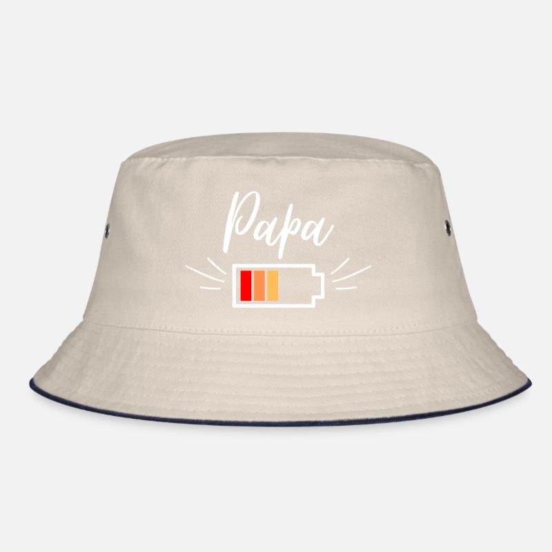 Papa Power Low (white) Bucket Hat