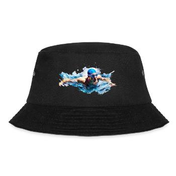 Schwimmen gibt es in verschiedenen Disziplinen - Bucket Hat - Schwarz - Vorne - Lela (165cm)