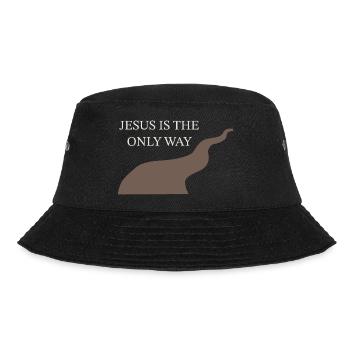Jesus is the only way Christ Kreuz Glaube Jesus - Bucket Hat - Schwarz - Vorne - Lela (165cm)