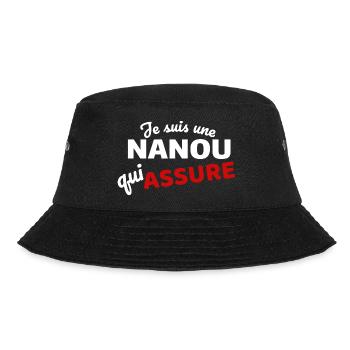Ich bin ein Nanou, der liefert - Bucket Hat - Schwarz - Vorne - Lela (165cm)