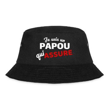 Humorous quote for Papuan who assures - Bucket Hat - black - Front - Lela (165cm)