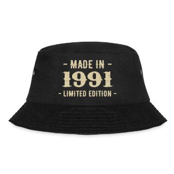 Jahrgang 1991 Geschenk in limitierter Auflage 1991 - Bucket Hat - Schwarz - Vorne - Lela (165cm)