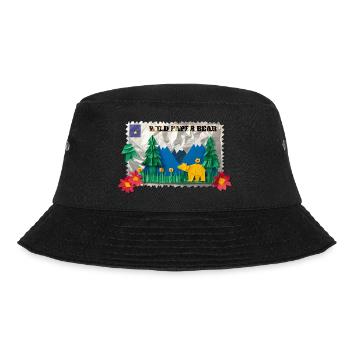 Wild Paper Bear - Bucket Hat - black - Front - Lela (165cm)
