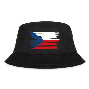 Czech Republic Flag - Modern Art - Bucket Hat - black - Front - Lela (165cm)