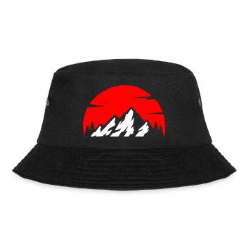 Crimson Peaks in der Abenddämmerung - Bucket Hat - Schwarz - Vorne - Lela (165cm)