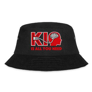 KI ist alles was du brauchst - Bucket Hat - Schwarz - Vorne - Lela (165cm)