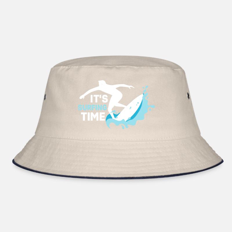 It's Surfing Time Summer Surfer Surfboard Bucket Hat