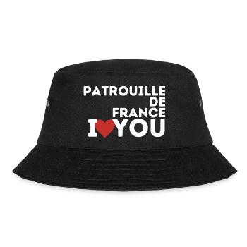 Patrouille de France Ich liebe dich - Bucket Hat - Schwarz - Vorne - Lela (165cm)