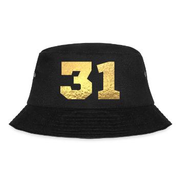 Number 31 Gold Glitter - 31st Anniversary - Bucket Hat - black - Front - Lela (165cm)
