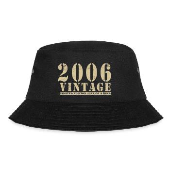 Original 2006 Vintage Vintage Retro Geburtstag - Bucket Hat - Schwarz - Vorne - Lela (165cm)