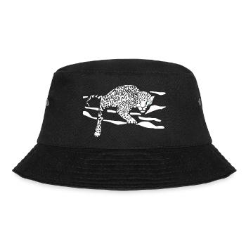 Leopard Sprung Silhouette - Bucket Hat - Schwarz - Vorne - Lela (165cm)