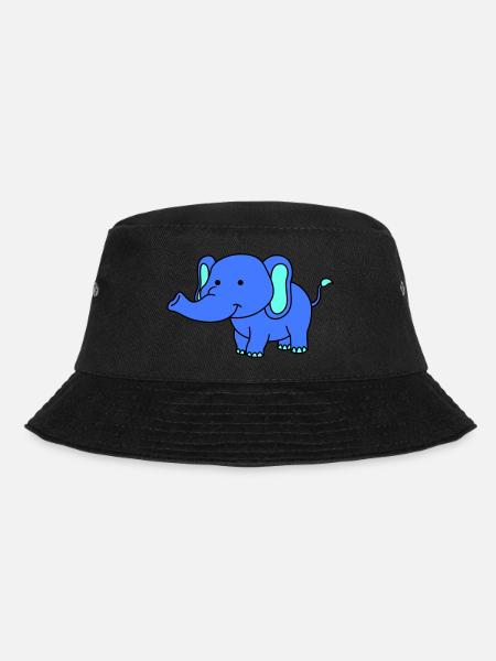 elefant - Bucket Hat - Schwarz