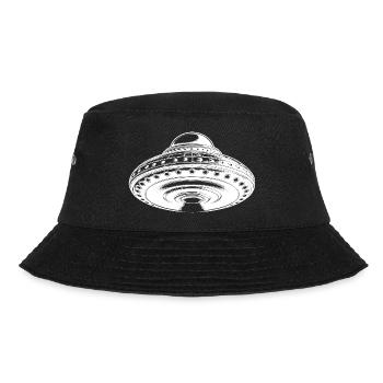 Schwebende Fliegende ungewöhnliche Untertasse - Bucket Hat - Schwarz - Vorne - Lela (165cm)