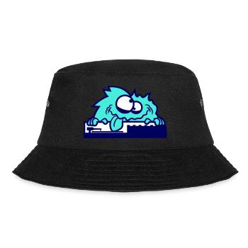Haariges DJ Monster Horror Halloween Mischpult Fun - Bucket Hat - Schwarz - Vorne - Lela (165cm)