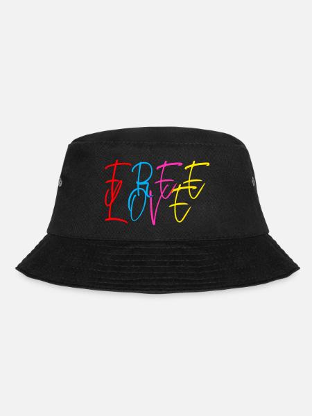 Free Love - Bucket Hat - Schwarz