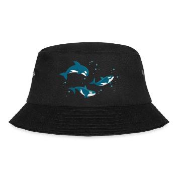 killer whale heart Design for a killer whale lover - Bucket Hat - black - Front - Lela (165cm)