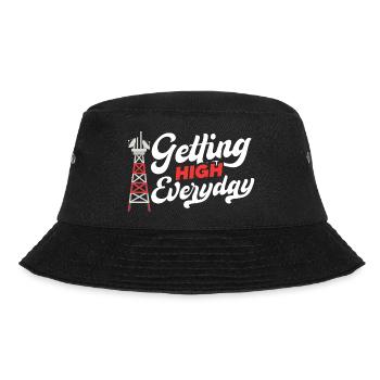 Getting High Every Day High-Altitude Climbing - Bucket Hat - black - Front - Lela (165cm)