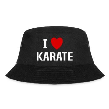 Ich liebe Karate - Bucket Hat - Schwarz - Vorne - Lela (165cm)