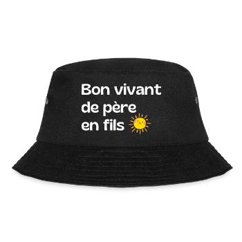 Bon vivant from father to son - dad gift - Bucket Hat - black - Front - Lela (165cm)