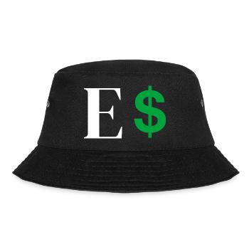 Buchstabe E Dollar - Bucket Hat - Schwarz - Vorne - Lela (165cm)