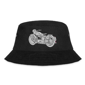 Motorrad Skizze - Bucket Hat - Schwarz - Vorne - Lela (165cm)