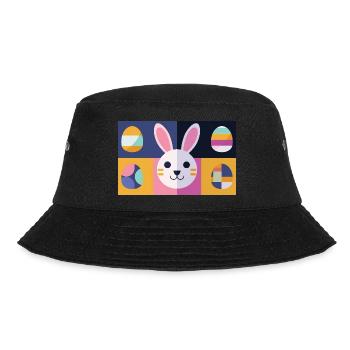 Osterhase No.12 - Bucket Hat - Schwarz - Vorne - Lela (165cm)
