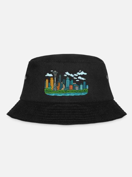 seattle stadt - Bucket Hat - Schwarz