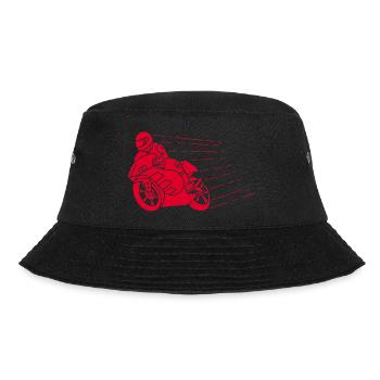 Red biker and speed - Bucket Hat - black - Front - Lela (165cm)