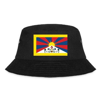 Offizielle tibetische Chungpo-Flagge - Bucket Hat - Schwarz - Vorne - Lela (165cm)