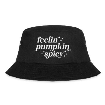Gefühle von Kürbisschärfe Typografie - Bucket Hat - Schwarz - Vorne - Lela (165cm)