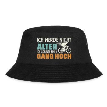 cyclist racing bike bicycle cyclist birthday - Bucket Hat - black - Front - Lela (165cm)