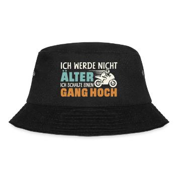 Motorcyclist Motorcycle Biker Birthday Funny - Bucket Hat - black - Front - Lela (165cm)