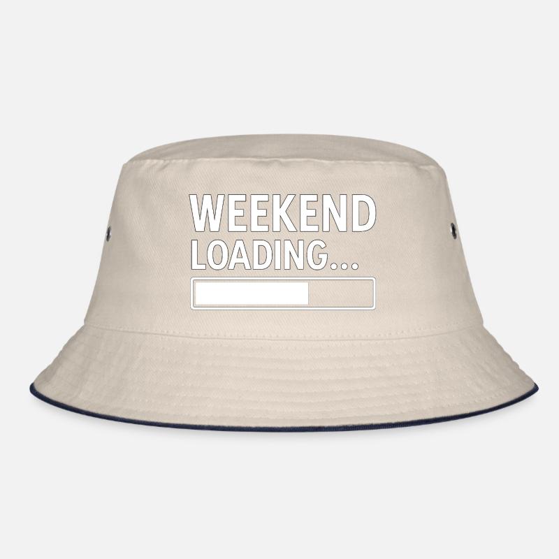 Weekend Loading... – Funny Minimal Design Bucket Hat