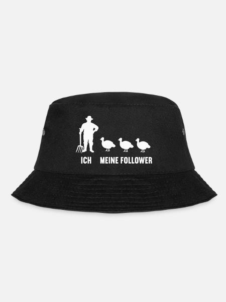 Ich Meine Follower Pute Puten Putenbesitzer - Bucket Hat - Schwarz
