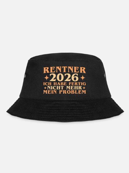 Rentner 2026 Abschied Arbeitskollege Ruhestand - Bucket Hat - Schwarz
