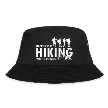 Happiness Hiking Friends Trail Crew Outdoors - Bucket Hat - black - Front - Lela (165cm)
