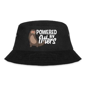 Powered by Sea Otter Cartoon - Bucket Hat - black - Front - Lela (165cm)