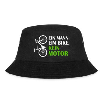 ONE MAN ONE BIKE NO MOTOR Anti E-Bike Road Bike - Bucket Hat - black - Front - Lela (165cm)