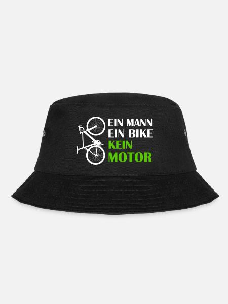 ONE MAN ONE BIKE NO MOTOR Anti E-Bike Road Bike - Bucket Hat - black