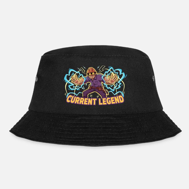 Kraftheld Elektriker Current Legend - Bucket Hat - Schwarz