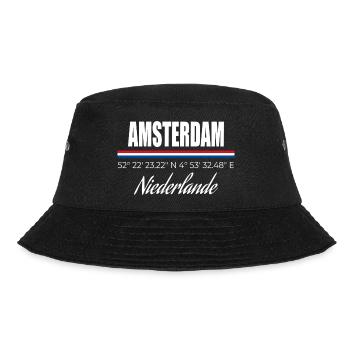Amsterdam - Bucket Hat - Schwarz - Vorne - Lela (165cm)