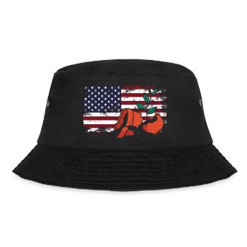Usa Flagge Gebrochene Pflanze Liebhaber - Bucket Hat - Schwarz - Vorne - Lela (165cm)
