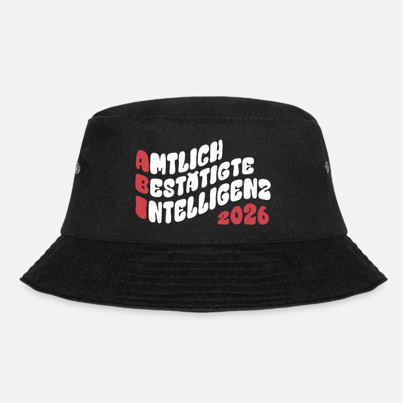 Abi 2026 - Abitur - Retro Flow Style Geschenk - Bucket Hat - Schwarz