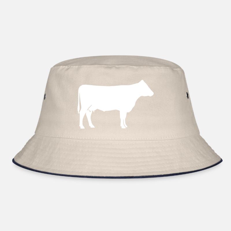 Cow Silhouette Farm Clean Vector Bucket Hat